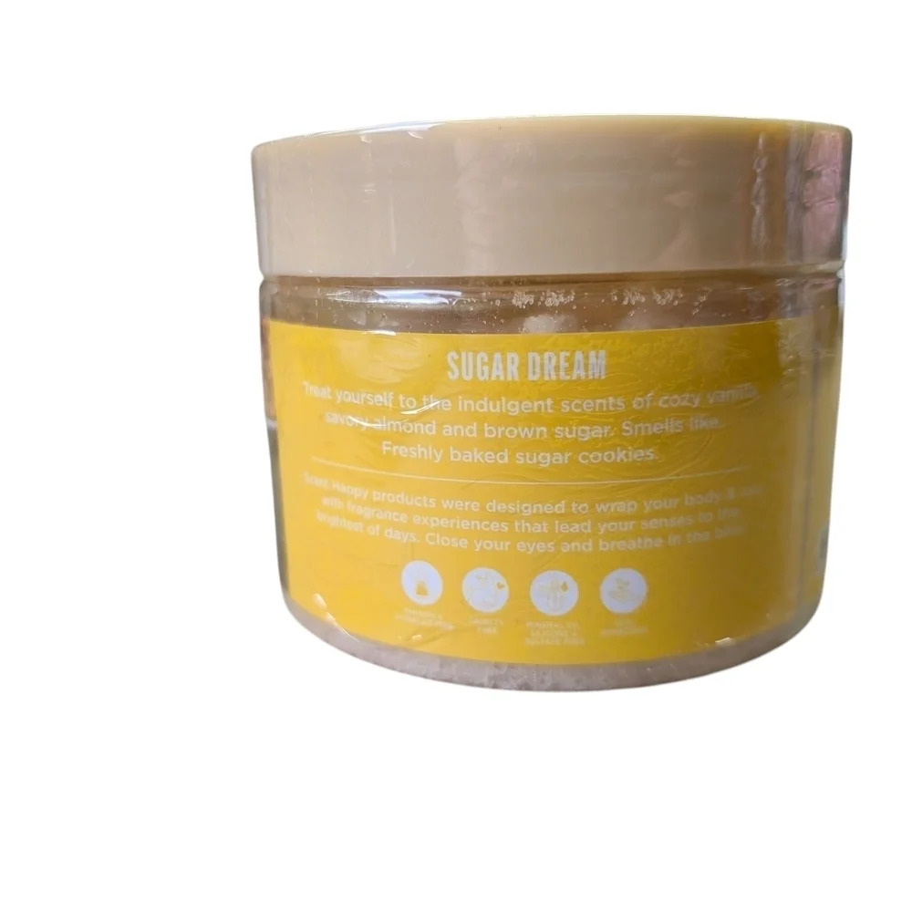 Scent Happy Vanilla Almond Sugar Dream Body Scrub Cream Bamboo Shea Butter 10 OZ
